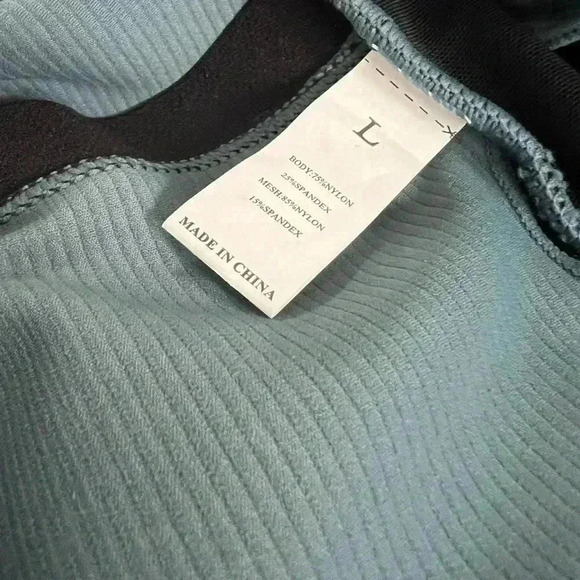 HALARA Back Cut Out Tank Dress Ribbed Padded Slate Blue New with Tags Size Large - Picture 6 of 8